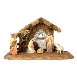 Rudolf Wooden Nativity Scene