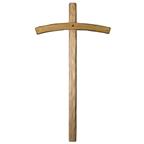 Curved cross carved