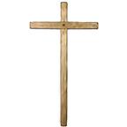 Straight cross carved