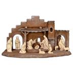 Nativity Scene pat + Rudolf 13pieces