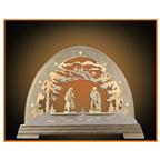 LED arched forest with 2 forest people 49x37cm