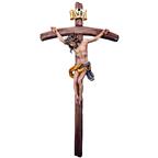 Crucifix Romerio+Thorns+carved curved cross