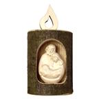 Bark candle with Tobias nativity
