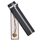 Herz Halsband aus Nuß mit Schachtel