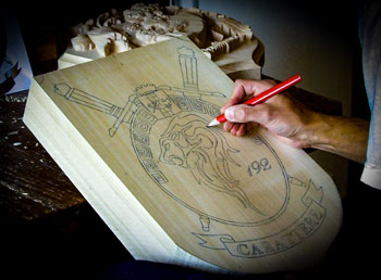 scultura in legno-bozza