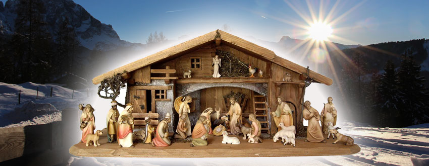 Rudolf Nativity scene with stable